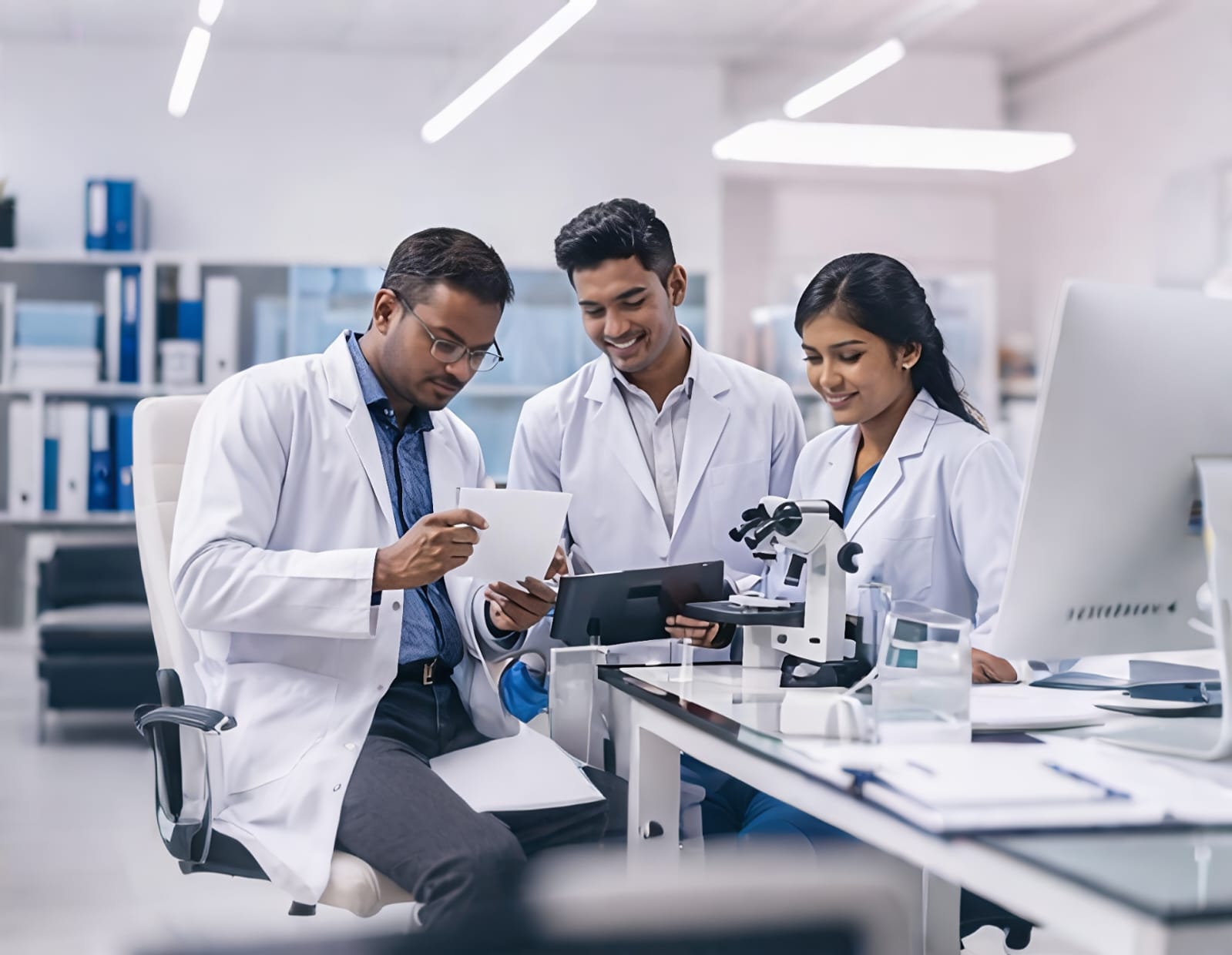 Students learning in lab